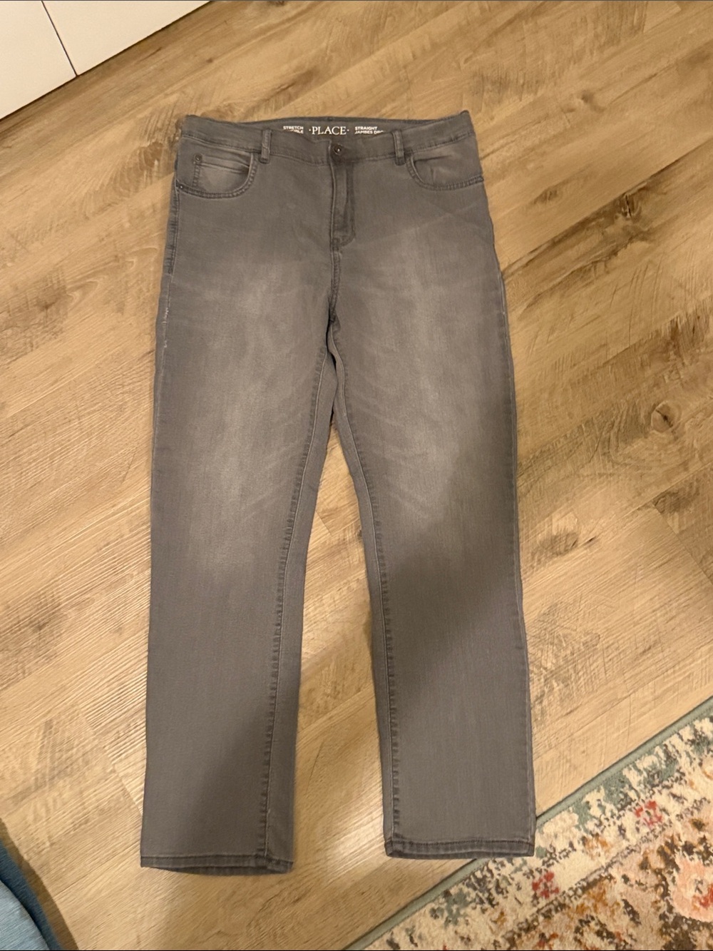 The Children's Place Women's Gray Straight-Leg Jeans